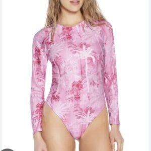 Long-Sleeve Pink One-Piece Paddlesuit Sz.M PHAX NWT